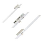 ERA Latch Deadbolt 2 Hooks Split Spindle 44mm Flat White Faceplate Multipoint Door Lock