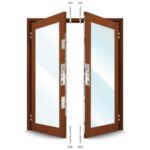 ERA 7145 French Door Kit for a pair of plain meeting style timber and composite doors
