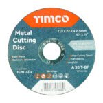 Timco Metal Cutting Disc 115 x 22.2 x 2.5