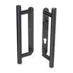 Coastal Group KM950B BLU Patio Sliding Door Handles Back To Back Blank Plate & Euro Cut-Out with Lever (LEAD TIME: 2-3 DAYS)