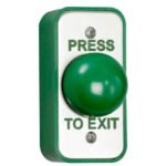 TSS Stainless Steel Narrow Dome Exit Button Surface or Flush Mounted 12V/24V