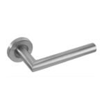 TSS Fire Rated Stainless Steel (SSS) 19mm Mitred Lever On Rose Furniture
