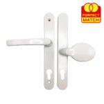 TSS Offset Lever Moveable Pad Multipoint Door Handles - 95/65mm PZ - Sprung - 200mm Screw Centres