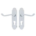 TSS Regent Scroll Lever Handle on Plate Door Furniture